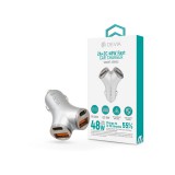 Devia Smart Series 48W PD+QC autós gyorstöltő 2xUSB+2xType-C - ezüst