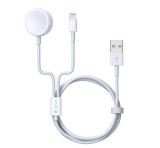 Devia smart tölt&#337;kábel 2in1 (usb - lightning, apple watch tölt&#337;, wireless, pd gyorstölt&#337;, 120cm) fehér ea199