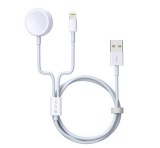 DEVIA SMART töltőkábel 2in1 (USB - lightning, Apple Watch töltő, wireless, PD gyorstöltő, 120cm) FEHÉR Apple IPAD, IPAD 2, IPAD (3rd Generation)