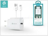 Devia ST301117 Smart 2.1A Micro USB fehér hálózati töltő (ST301117)