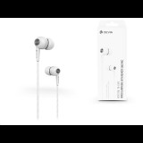 Devia ST310447 Kintone Eco fehér mikrofonos fülhallgató headset (ST310447) - Fülhallgató