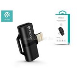Devia ST326530 Smart Adapter Lighting to Dual Lighting/fekete átalakító fülhallgató adapter (ST326530)