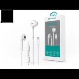 Devia sztereó felvevős headset USB Type-C csatlakozóval - Devia Smart Series EarPods with Type-C Interface (Digital) - white (ST359354)
