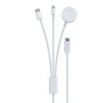 DEVIA töltőkábel 3in1 (Type-C - lightning/Type-C, Apple Watch töltő, 7.5W, wireless, 120cm)
