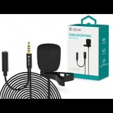 Devia univerzális vezetékes mikrofon - 3,5 mm jack - Devia Smart Series Wired Microphone - fekete (ST354069)