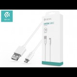 Devia USB - micro USB töltőkábel 1 m-es vezetékkel - Devia Kintone Cable for Android - fehér (ST310478) - Adatkábel