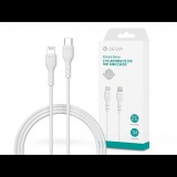 Devia USB Type-C - Lightning adat- és töltőkábel 1 m-es vezetékkel - Devia Kintone Series Type-C to Lightning PD Cable - 27W - fehér (ST394584)