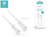 Devia USB Type-C - USB Type-C adat- és töltőkábel 1,2 m-es vezetékkel - Devia Smart PD Cable for Type-C - 60W - fehér