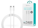 Devia USB Type-C - USB Type-C adat- és töltőkábel 1,2 m-es vezetékkel - Devia Smart PD Cable for Type-C - 60W - fehér