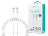 Devia USB Type-C - USB Type-C adat- és töltőkábel 1,2 m-es vezetékkel - Devia Smart PD Cable for Type-C - 60W - fehér