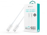 Devia USB Type-C - USB Type-C adat- és töltőkábel 1,2 m-es vezetékkel - Devia Smart PD Cable for Type-C - 60W - fehér