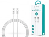 Devia USB Type-C - USB Type-C adat- és töltőkábel 1,5 m-es vezetékkel - Devia Smart Series 100W C To C PD Cable - 100W - fehér