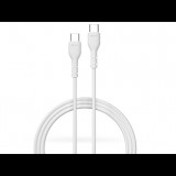 Devia USB Type-C - USB Type-C adat- és töltőkábel 1 m-es vezetékkel - Devia Kintone Series Type-C To Type-C Cable - 15W - white - ECO csomagolás (ST379550)
