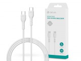 Devia USB Type-C - USB Type-C adat- és töltőkábel 1 m-es vezetékkel - Devia Kintone Series Type-C To Type-C Cable - 60W - white