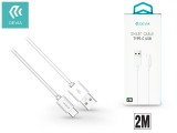 Devia USB - USB Type-C adat- és töltőkábel 2 m-es vezetékkel - Devia Smart USB Type-C 2.0 Cable - fehér