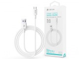 Devia USB - USB Type-C töltő- és adatkábel 1,5 m-es vezetékkel - Devia Shark Supercharge USB Type-C - 5A - fehér