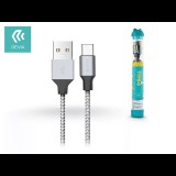 Devia USB- USB Type-C töltő- és adatkábel 1 m ezüst fekete (ST325434) (ST325434) - Adatkábel