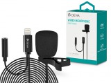 Devia vezetékes influenszer mikrofon - Lightning - Devia Smart Series Wired Microphone - fekete