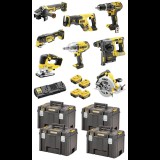 DeWalt DCK865P4T-QW akkus gépkészlet (DCD796+DCF899+DCH273+DCG405+DCS367+DCS355+DCS570+DCS334) 4db akkuval, töltővel (DCK865P4T-QW)