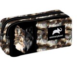 DIAKAKIS Animal Planet: Farkas mintás, két rekeszes tolltartó