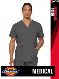 Dickies Medical EDS ESSENTIALS PEWTER férfi v-nyakú egészségügyi tunika felső - munkaruha