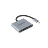 Dicota USB-C Portable 4-in-1 Mini Docking Station 4K HDMI PD 100W Silver D32063