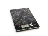 Digitális konyhai mérleg fekete márvány mintával 5kg 57268A