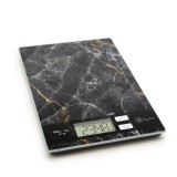 Digitális konyhai mérleg fekete márvány mintával 5kg 57268A