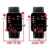 Digitális LED karóra bináris kijelzővel, modern stílusú időmérő eszköz