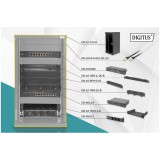 Digitus 10" Fali rack szekrény 12U 312x300mm - Fekete (DN-10-SET-3-B)