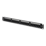 DIGITUS 19" 1U 24port Cat.5e fekete árnyékolatlan Patch Panel