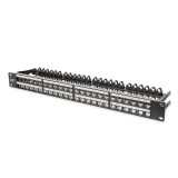 DIGITUS 19" 1U 48port fekete moduláris üres patch panel