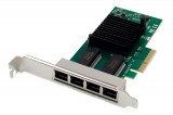 Digitus 4 port Gigabit Ethernet network card RJ45 PCI Express Intel I350 DN-10114