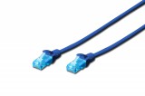 Digitus 5m Cat5e U/UTP hálózati kábel Kék U/UTP (UTP)