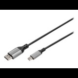 Digitus 8K DisplayPort Adapter Cable, Mini DP to DP 2m Black (DB-340106-020-S)