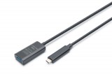 Digitus Active USB 3.2 Gen2 10G extension cable USB-C - USB-A 5m Black DA-73113