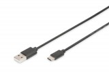 DIGITUS AK-300154-018-S High Speed USB type A 2.0 - USB type-C kábel 1,8m