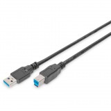 DIGITUS Anschlusskabel USB3.0/A -> B St/St 1.8m schwarz (DB-300115-018-S)