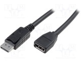 Digitus Assmann Display Port 1.2 M - Display Port 1.2 F 2m fekete hosszabbító kábel