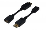 Digitus Assmann DP M (plug)/HDMI A F(jack) 0,15m black AK-340408-001-S 1.1a fekete displayport átalakító