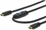 Digitus Assmann HDMI High Speed Ethernettel, jelerősítővel, 15.0m csatlakozó kábel