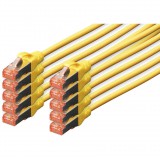 DIGITUS CAT6 S-FTP LSZH 3m 10-es csomag sárga patch kábel (DK-1644-030-Y-10)
