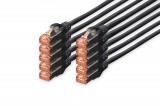 Digitus CAT6 S-FTP Patch Cable 0,25m Black (10db) DK-1644-0025-BL-10