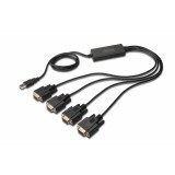 Digitus DA-70159 USB2.0/4 x RS232 (DB9M) 5 LGW konverter kábel