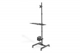 Digitus DA-90374 Mobile Workstation With Individual Height Adjustment Black