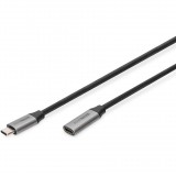 Digitus DB-300230-010-S USB-C apa - USB-C anya 3.0 Hosszabbító kábel - Fekete (1m) (DB-300230-010-S)