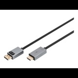 Digitus DB-340202-010-S DisplayPort - HDMI Kábel 1m - Fekete (DB-340202-010-S)