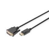 Digitus DB-340301-030-S video átalakító kábel 3 M DisplayPort DVI-D Fekete