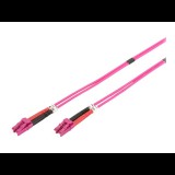 Digitus DK-2533-10-4 optikai patch kábel LC Duplex MM 10m - Magenta (DK-2533-10-4)