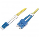 Digitus DK-2932-10 optikai patch kábel LC-SC Duplex 10m - Sárga (DK-2932-10)